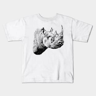 Black Rhino in Profile | African Wildlife Kids T-Shirt